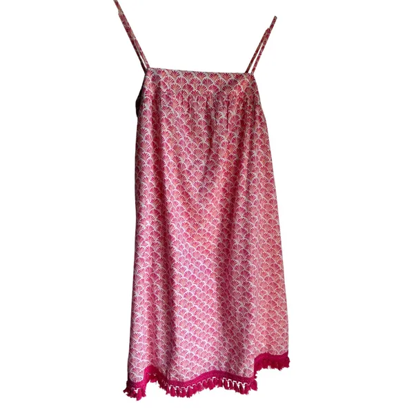 Vineyard Vines Pink Cotton Tassel Sundress XS Beach Coastal Summer - Image 2