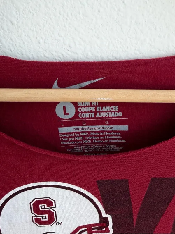 Nike Stanford Rose Bowl Tee Womens Off Shoulder Football Shirt - Image 3