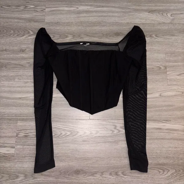 Princess Polly Beverly Corset Mesh Long Sleeve Top - Image 5