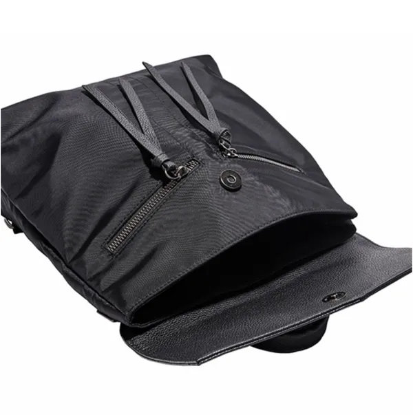 Botkier New York Black Nylon/Faux Pebbled Leather Backpack - Image 11