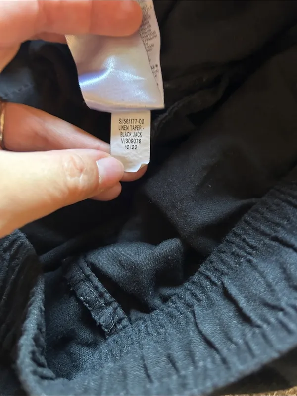 Old Navy Women's Black Cropped Elastic Waist Summer Linen Tapered Pants | Sz XL - Image 11