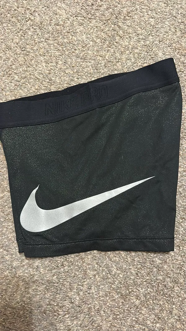 Sparkly Nike Spandex Pro Dri-Fit Shorts Small - Image 2