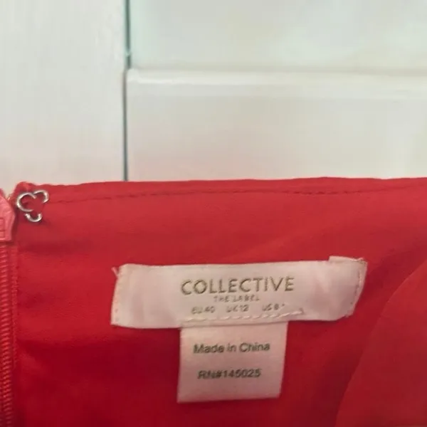 Collective The Label Red Heart‎ Jeweled Dress Size 8 - Image 8