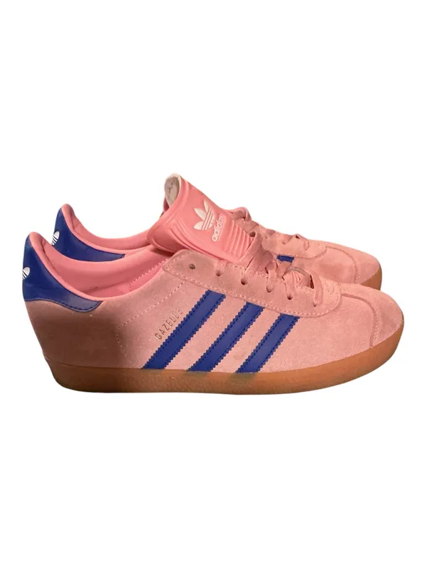 adidas Originals Gazelle J Semi Pink Spark Lucid Blue IG9153 Size 7Y (Women’s 8-8.5) - Image 3