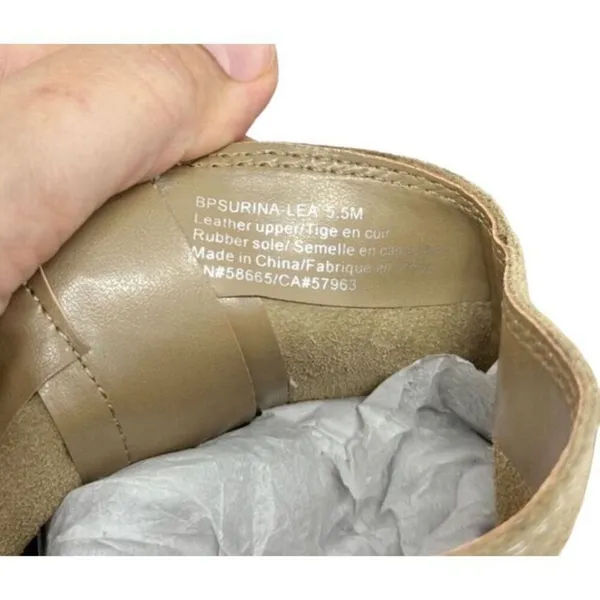 BP. Western Boots Size 5.5 in‎ Tan Smoke Leather Block Heel Pointed Toe - Image 9