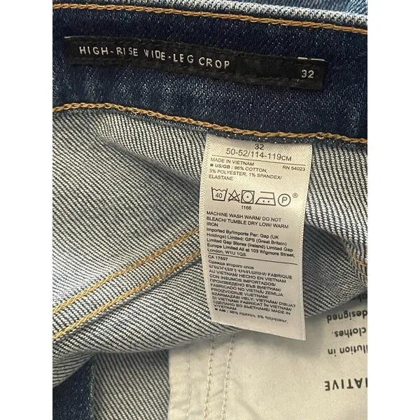 New Banana Republic High Rise Wide leg cropped Jeans - Image 11