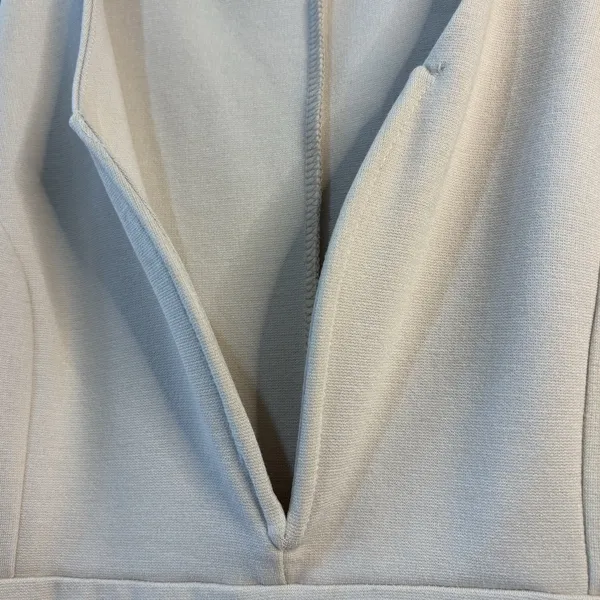 Lulus Fitted‎ Stretch Dress That Thing You Do Bodycon Deep V Ivory Size S - Image 3