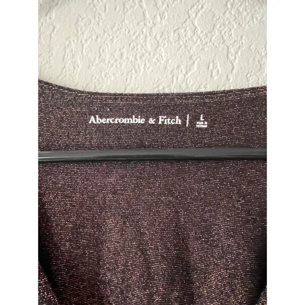 Abercrombie Shimmery Gold Long Sleeve Bodysuit - Image 3