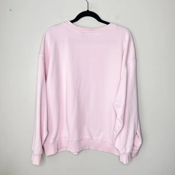Wildfox Brunch Club XXL Pink Sweatshirt Long Sleeve Heart‎ Soft Oversized - Image 5