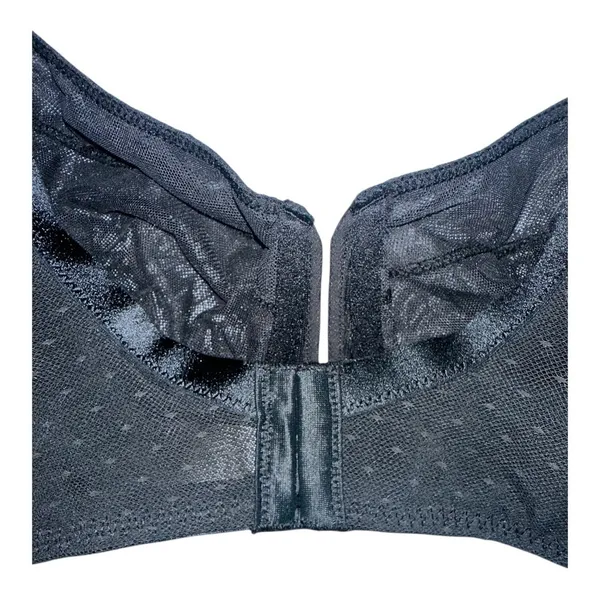 Auden Black Lace‎ Unlined Comfort Wire Balconette Bra, 44D - Image 5