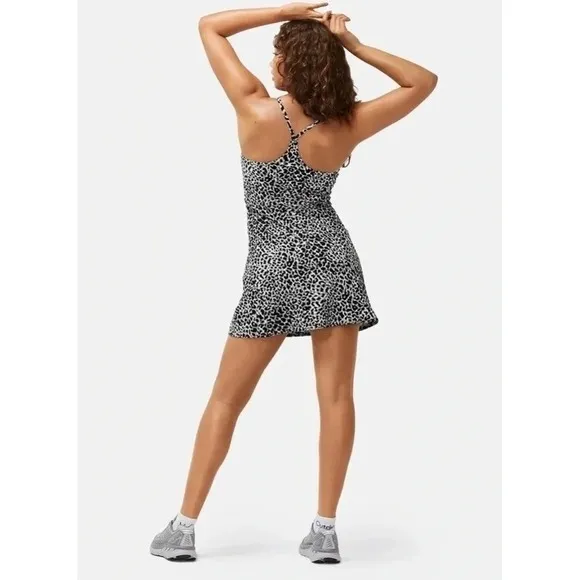 OUTDOOR VOICES‎ The Exercise Dress Snow Leopard Animal Print Tank Shorts X-Small - Image 7