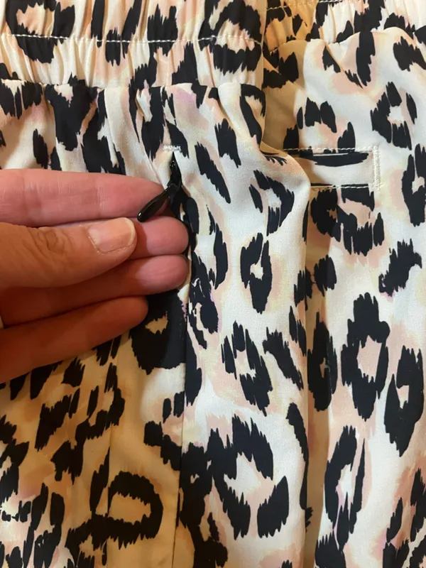 Johnny Was Calme cheetah print athletic shorts, large - Image 4