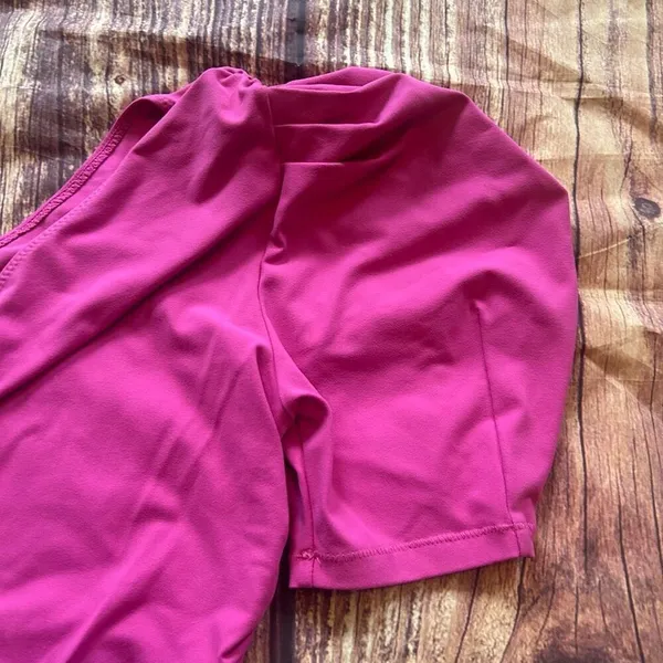 Women’s Free People 1 Shoulder Bodysuit Pink Size M - Image 4