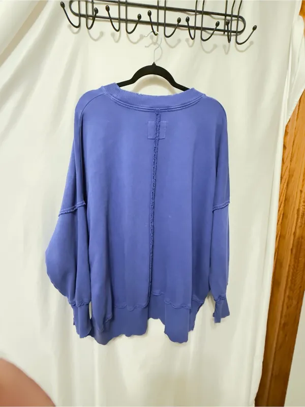 Aerie Blue Sweatshirt - Self Care Club-Size Medium - Image 11