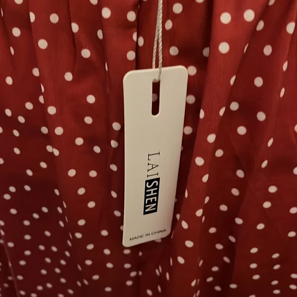 Laishen Spaghetti Strap Dress Size medium NWT Red - Image 6