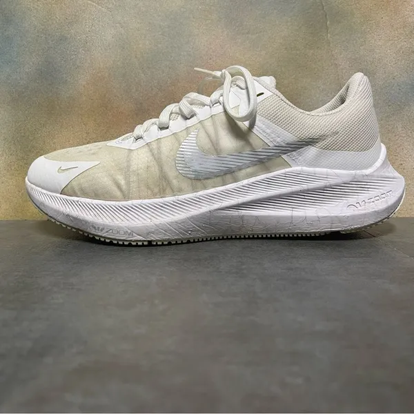 Nike Zoom Winflo 8 CW3421-104 Women's White Metallic Silver Running Shoes Size 8 - Image 14