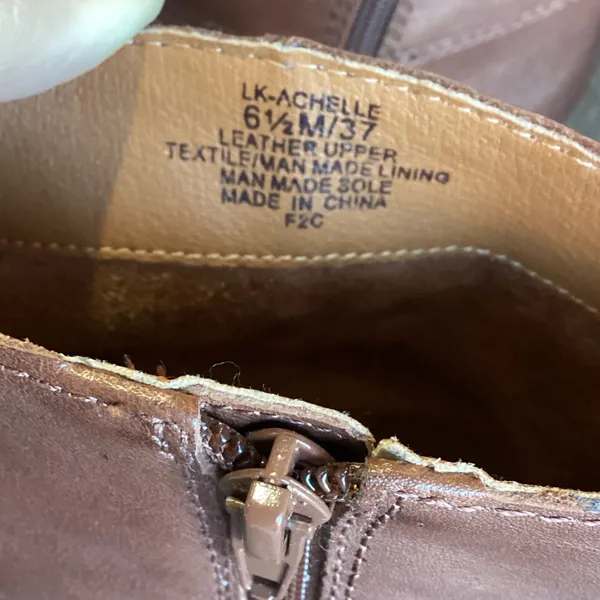 Lucky Brand Brown Leather Ankle Boots size 6.5 EUC - Image 9