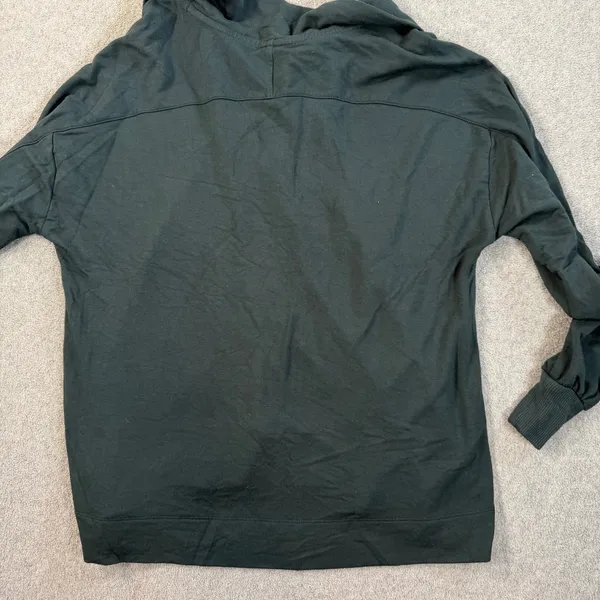 SOMA Women's Small Dark Green Collared Pullover Sweatshirt Snap Button Front - Image 8