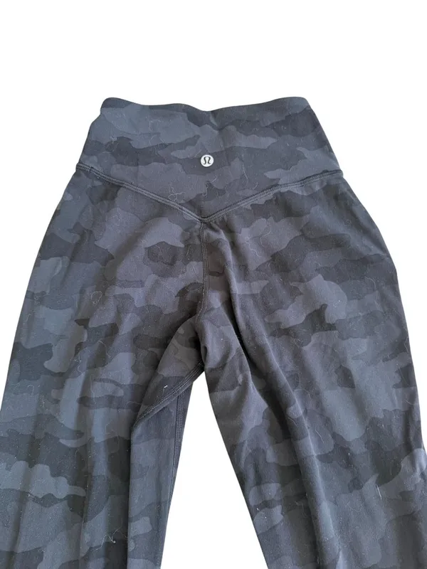 LULULEMON Gray Camo Jogger Active Pants Size 00 - Image 3