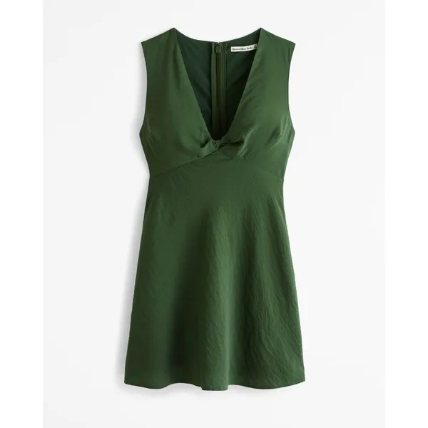 Abercrombie & Fitch Twist Front Mini Dress – Green – Women's Size Small EUC - Image 2