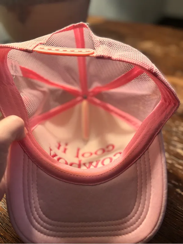 Bubblegum Pink "Cool It Cowboy" Trucker Hat - Image 2