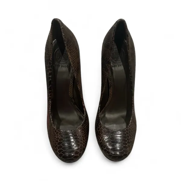 Tory Burch Jude Amazing Snakeskin Leather Stiletto Heel Platform Shoes Pumps 8.5 - Image 4