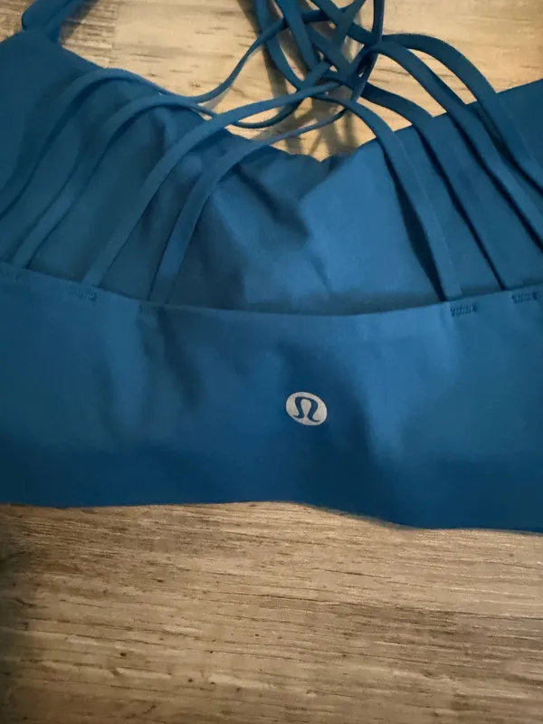 Lululemon FlexyFlex Strappy Yoga Bra D-DDD Jet Set Blue Size S/M NWT - Image 5