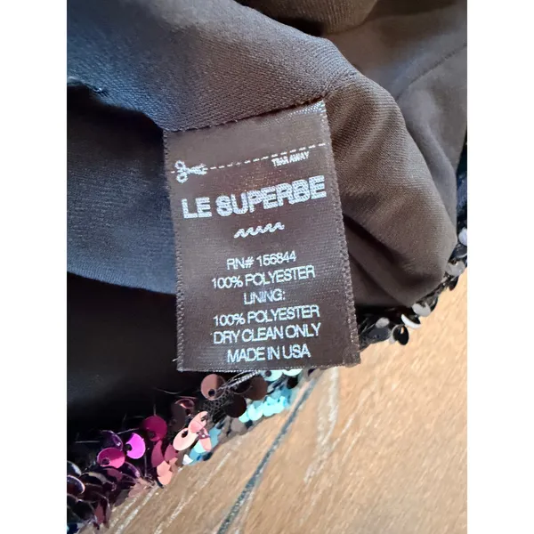 NWT Le Superbe Argyle Hotel Sequin Mini‎ Skirt Women Black Multi Plaid Size 2 - Image 7