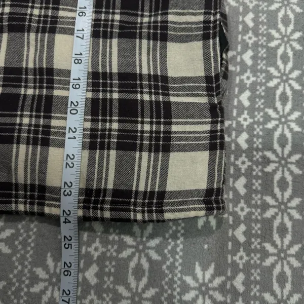 Lucky Brand Sherpa Lined Shacket Brown Tan‎ Plaid Small Outdoorsy Cabin Cozy - Image 11