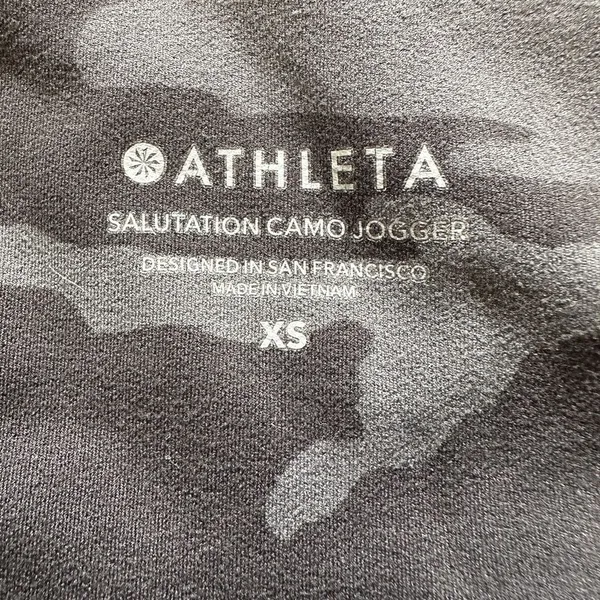 Athleta Womens Size XS Salutation Camo Jogger Pants Gray‎ Black Athleisure - Image 5