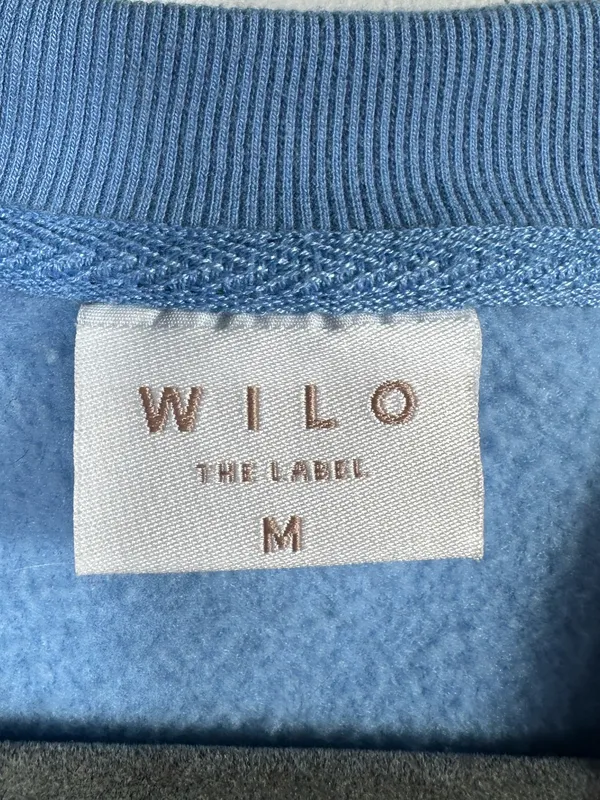WILO The Label Blue Oversized Crewneck‎ Sweatshirt Pullover Size Medium - Image 7