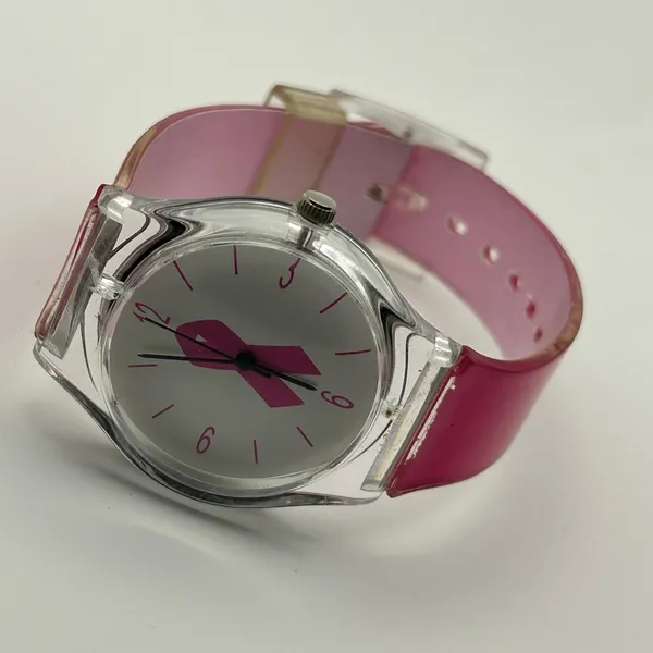 SWEDA Medical Breast Cancer Awareness Pink Watch Working New Battery - Image 4