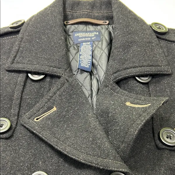 American Eagle Outfitters Charcoal Peacoat - Image 2
