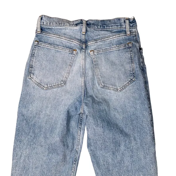 Abercrombie‎ & Fitch 90s Straight Jeans Womens 27/4R Light Blue Distressed - Image 6
