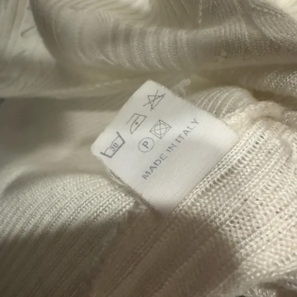 Vintage Italian Sweater short sleeve-Made Italy-Cream knit- Le Maglie di Giulia - Image 8
