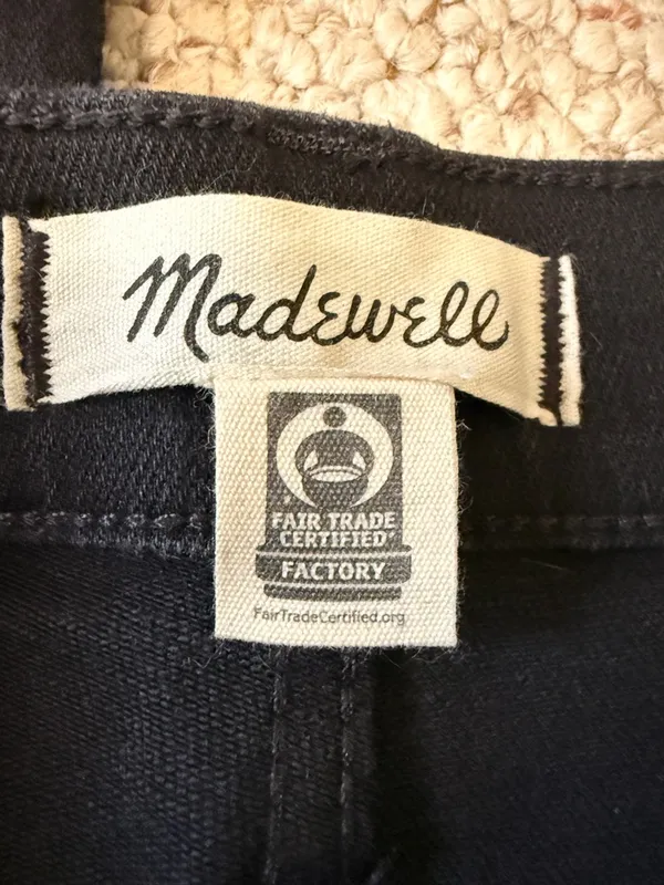 Madewell Mid Rise Kick Out‎ Jeans Black Size 32 Cropped Straight hem - Image 5
