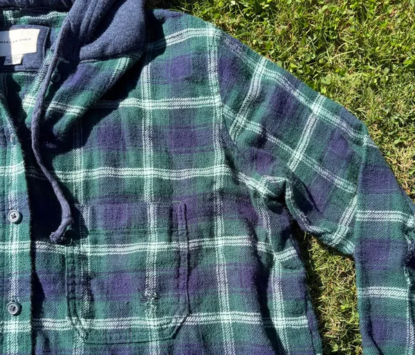 American Eagle Hooded Flannel - Image 9