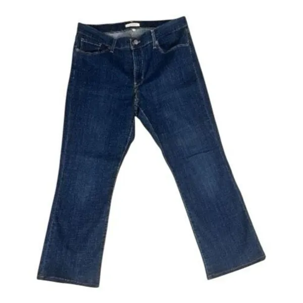 Levi’s Dark Blue Classic Bootcut Women Jeans Size 14 Stretch High Rise - Image 3