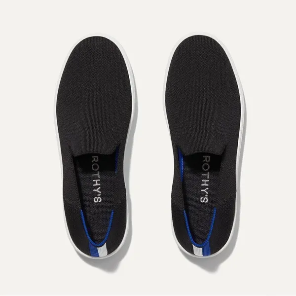 Rothy’s The Original Slip On Sneaker in Black Solid - Image 2