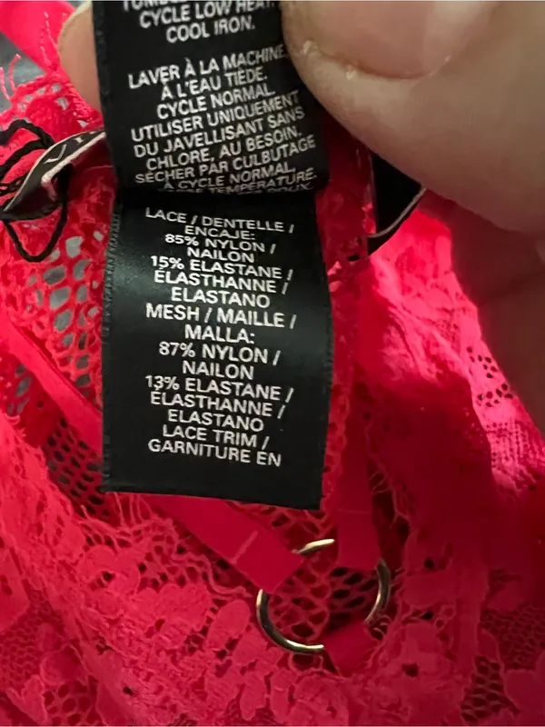 Victoria’s Secret Red Unlined Lace And Mesh Harness Lingerie - Image 9