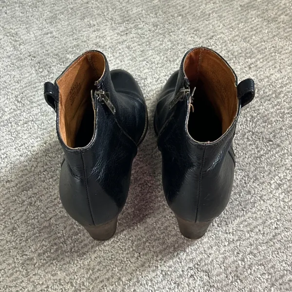 Madewell The Billie Ankle Boots Womens 9 Black Leather Stacked Block Heel - Image 5