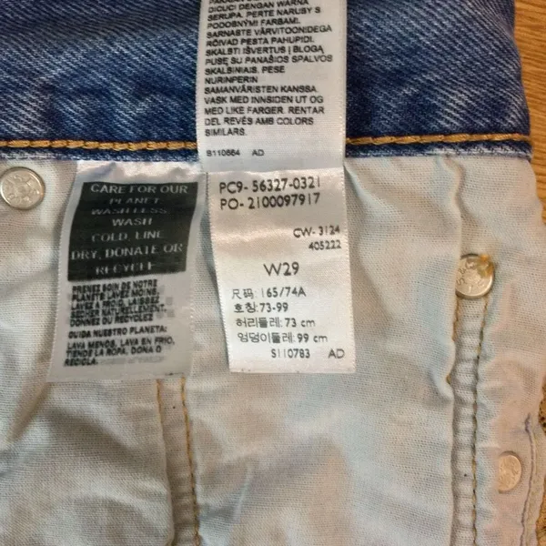 Levi’s 501 distressed Jean shorts button fly 29 medium wash - Image 7
