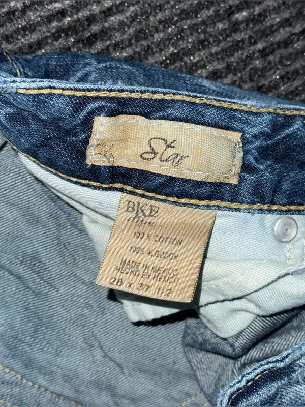Y2K Buckle BKE Low Rise Star Flare Jeans Women’s 28 x 34 Distressed Grunge LONG - Image 8