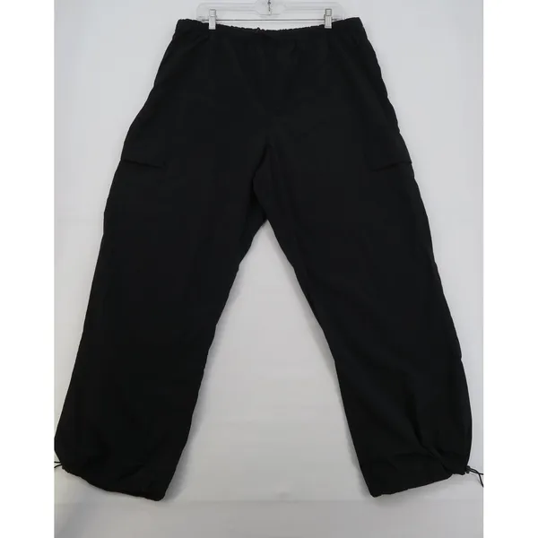 PINK Victoria's Secret Black Cargo Pants Bungee Hem XL Utility Joggers - Image 6