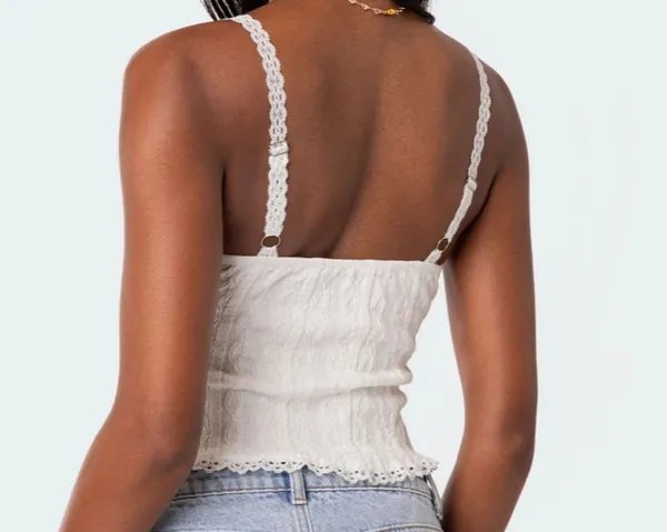 Edikted Lacey Knit Tank Top - Image 2