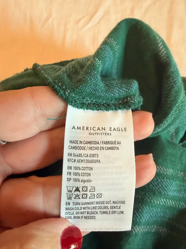 American Eagle Striped Wide Leg Palazzo Pants Green Blue M - Image 5
