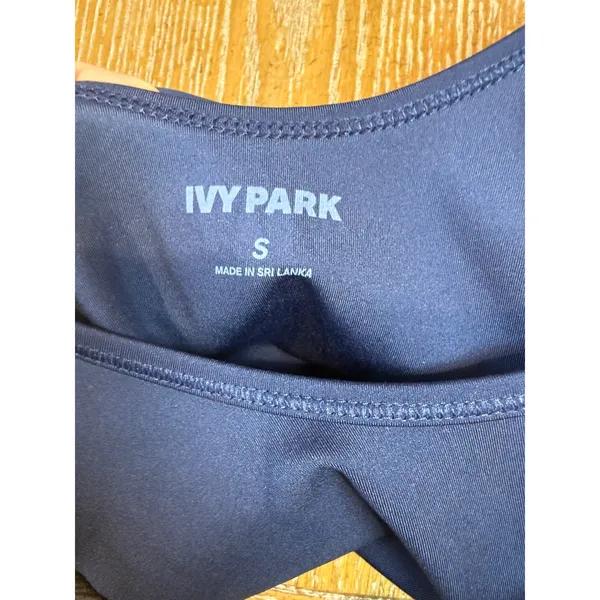 Ivy‎ Park Cropped Long Sleeve Shirt Blue Black Size Small - Image 4
