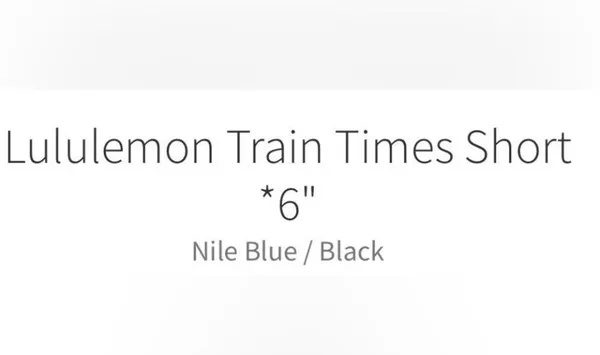 Lululemon Train Times Short 6" Inseam Nile Blue / Black Size 8 - Image 5