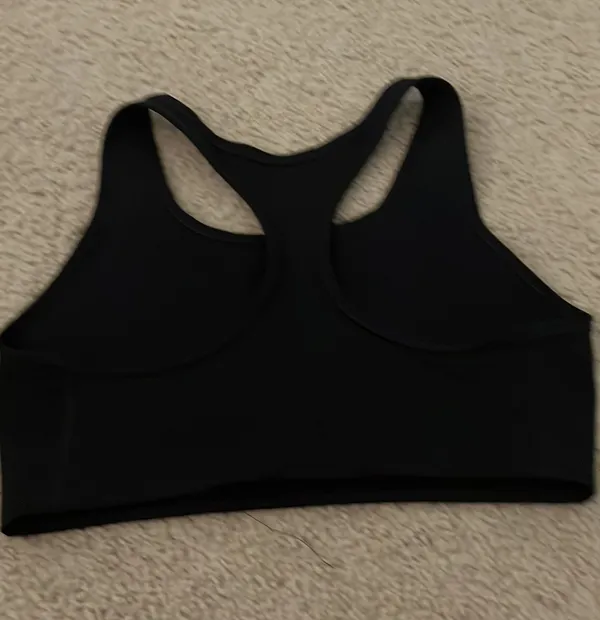Black Nike Dri-Fit Racerback Sports Bra Medium - Image 2