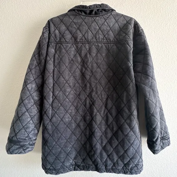 Young Fabulous and Broke Anthropologie Walker Mineral wash-black Quilted Shacket jacket - Image 14